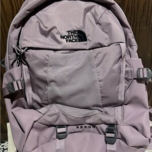 north face recon purple back pack